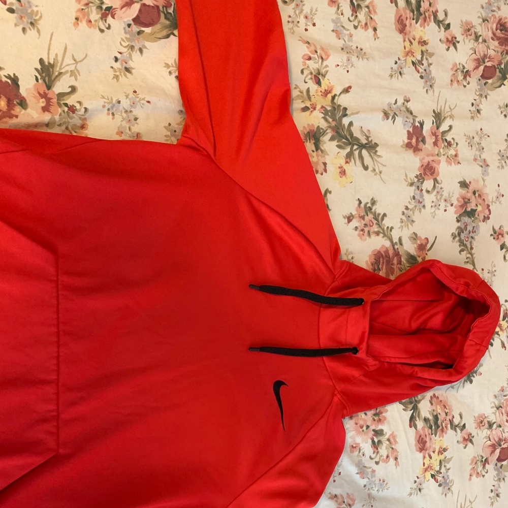 Red Nike athletic hoodie - Picture 2 of 3